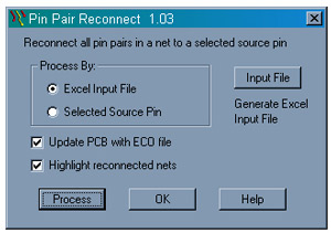 Figure 3.  Pin Pair Reconnect program dialog.